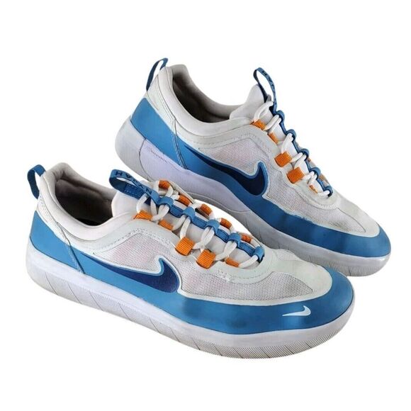 Nike SB Shoes Nyjah Free 2 Huston Dutch Navy Sunset Orange Mens 8.5 BV2078-402 - Picture 1 of 14